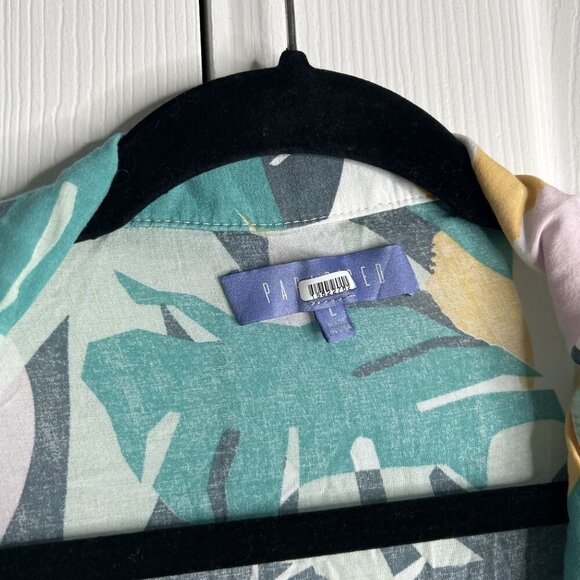 Paradised Scottie Pink Tropical Print Short Sleeve Jumpsuit Women's Size Large L - Picture 7 of 13